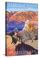 Zabriskie Point - Death Valley National Park-Lantern Press-Stretched Canvas