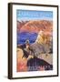 Zabriskie Point - Death Valley National Park-Lantern Press-Framed Art Print