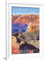 Zabriskie Point - Death Valley National Park-Lantern Press-Framed Art Print