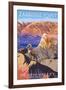 Zabriskie Point - Death Valley National Park-Lantern Press-Framed Art Print