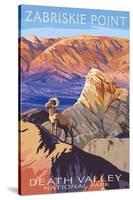 Zabriskie Point - Death Valley National Park-Lantern Press-Stretched Canvas