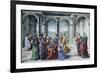 Zacharias Writes Down the Name of His Son-Domenico Ghirlandaio-Framed Giclee Print