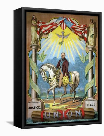 Zachary Taylor Campaign Poster-Science Source-Framed Stretched Canvas