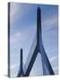 Zakim Bridge, Boston, Massachusetts, USA-Walter Bibikow-Stretched Canvas