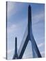 Zakim Bridge, Boston, Massachusetts, USA-Walter Bibikow-Stretched Canvas