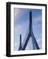 Zakim Bridge, Boston, Massachusetts, USA-Walter Bibikow-Framed Photographic Print