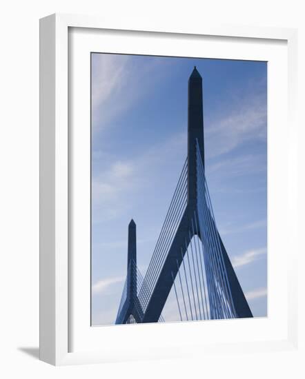 Zakim Bridge, Boston, Massachusetts, USA-Walter Bibikow-Framed Photographic Print