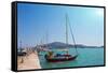 Zakynthos, Greece, Sea Port-Okssi-Framed Stretched Canvas