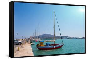 Zakynthos, Greece, Sea Port-Okssi-Framed Stretched Canvas