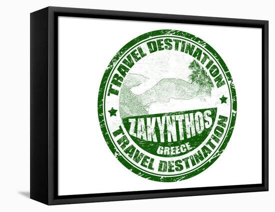 Zakynthos Stamp-radubalint-Framed Stretched Canvas