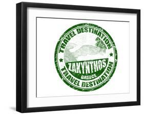 Zakynthos Stamp-radubalint-Framed Art Print