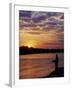 Zambezi National Park, Sausage Tree Camp, Fly-Fishing for Tiger Fish at Sunset on River, Zambia-John Warburton-lee-Framed Photographic Print