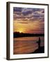 Zambezi National Park, Sausage Tree Camp, Fly-Fishing for Tiger Fish at Sunset on River, Zambia-John Warburton-lee-Framed Photographic Print