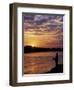 Zambezi National Park, Sausage Tree Camp, Fly-Fishing for Tiger Fish at Sunset on River, Zambia-John Warburton-lee-Framed Photographic Print