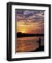 Zambezi National Park, Sausage Tree Camp, Fly-Fishing for Tiger Fish at Sunset on River, Zambia-John Warburton-lee-Framed Photographic Print