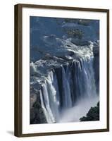 Zambezi River Flowing over Victoria Falls, Mosi-Oa-Tunya National Park, Zambia-Paul Souders-Framed Photographic Print