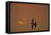 Zambia Fishermen at Sunset on the Luangwa River-null-Framed Stretched Canvas