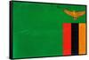 Zambia Flag Design with Wood Patterning - Flags of the World Series-Philippe Hugonnard-Framed Stretched Canvas