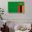 Zambia Flag Design with Wood Patterning - Flags of the World Series-Philippe Hugonnard-Stretched Canvas displayed on a wall