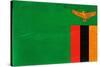 Zambia Flag Design with Wood Patterning - Flags of the World Series-Philippe Hugonnard-Stretched Canvas