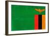 Zambia Flag Design with Wood Patterning - Flags of the World Series-Philippe Hugonnard-Framed Art Print