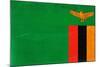 Zambia Flag Design with Wood Patterning - Flags of the World Series-Philippe Hugonnard-Mounted Art Print