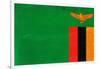 Zambia Flag Design with Wood Patterning - Flags of the World Series-Philippe Hugonnard-Framed Art Print