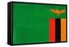 Zambia Flag Design with Wood Patterning - Flags of the World Series-Philippe Hugonnard-Framed Stretched Canvas
