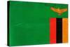 Zambia Flag Design with Wood Patterning - Flags of the World Series-Philippe Hugonnard-Stretched Canvas