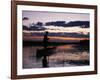 Zambia Game Scout Poling Mokorro Along Lukulu River at Sunset-John Warburton-lee-Framed Photographic Print