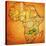 Zambia on Actual Map of Africa-michal812-Stretched Canvas