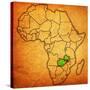 Zambia on Actual Map of Africa-michal812-Stretched Canvas