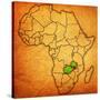 Zambia on Actual Map of Africa-michal812-Stretched Canvas