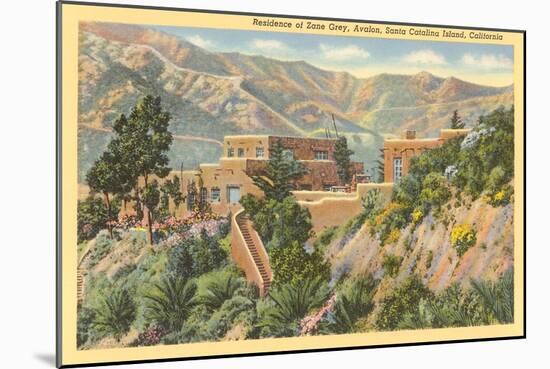 Zane Grey Residence, Catalina, California-null-Mounted Art Print