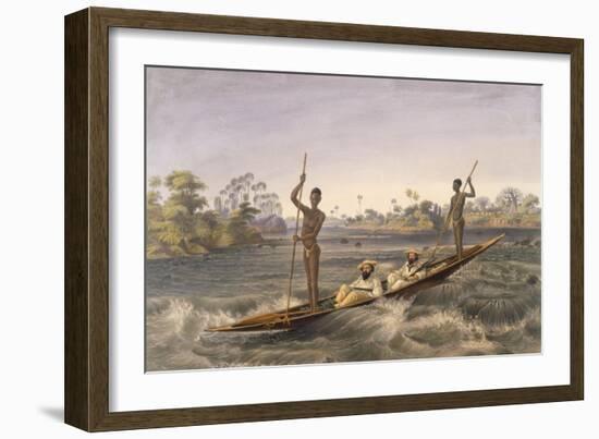 Zanjueelah, the Boatman of the Rapids, from 'The Victoria Falls, Zambesi River', Pub. 1865-Thomas Baines-Framed Giclee Print