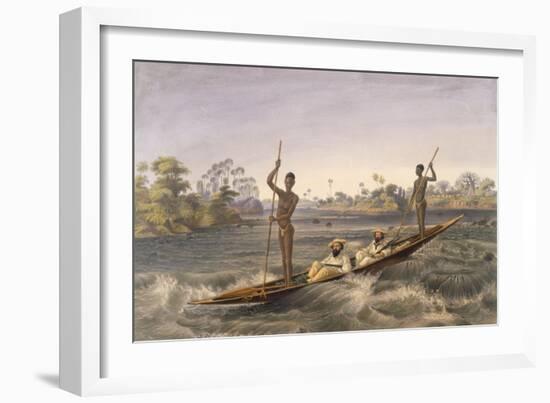 Zanjueelah, the Boatman of the Rapids, from 'The Victoria Falls, Zambesi River', Pub. 1865-Thomas Baines-Framed Giclee Print