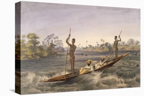 Zanjueelah, the Boatman of the Rapids, from 'The Victoria Falls, Zambesi River', Pub. 1865-Thomas Baines-Stretched Canvas