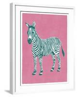 Zany Zebra-Clara Wells-Framed Giclee Print