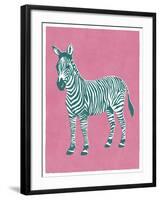 Zany Zebra-Clara Wells-Framed Giclee Print