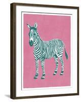 Zany Zebra-Clara Wells-Framed Giclee Print