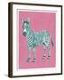 Zany Zebra-Clara Wells-Framed Giclee Print