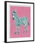 Zany Zebra-Clara Wells-Framed Giclee Print