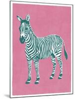 Zany Zebra-Clara Wells-Mounted Giclee Print