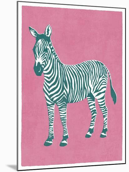 Zany Zebra-Clara Wells-Mounted Giclee Print
