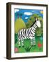 Zara the Zebra-Sophie Harding-Framed Art Print