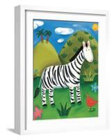 Zara the Zebra-Sophie Harding-Framed Art Print