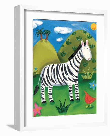 Zara the Zebra-Sophie Harding-Framed Art Print