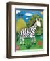 Zara the Zebra-Sophie Harding-Framed Art Print