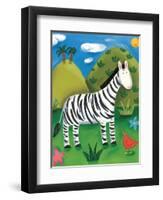 Zara the Zebra-Sophie Harding-Framed Art Print