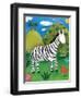 Zara the Zebra-Sophie Harding-Framed Art Print